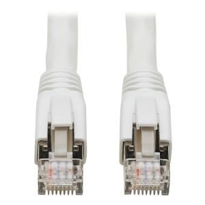 CAT8 25G/40G-CERT SNAGLESS CBL S/FTP RJ45 M/M POE WHT 4.57M