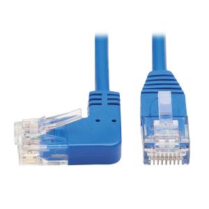 TRIPP LITE Slim Patch Cable - CAT6 - molded - 1.5m - Blue - Left Angle