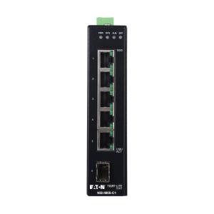 TRIPP LITE 5-Port Managed Industrial Gigabit Ethernet Switch - 10/100/1000 Mbps, GbE SFP Slot, -40� to 75�C, DIN Mount