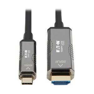 TRIPP LITE High-Speed USB-C to HDMI Fiber Active Optical Cable (AOC) - UHD 4K 60 Hz, HDR, CL3 Rated, Black, 10m