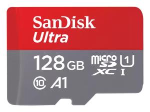 SanDisk Ultra micro SDXC 128GB plus SD Adapter 140MB/s A1 Class 10 UHS-I
