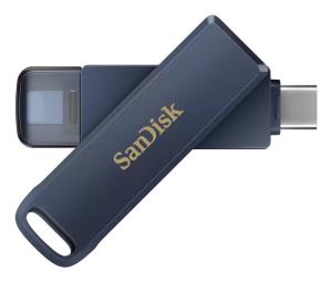 SanDisk Phone Drive for iPhone - 64GB USB Stick - USB-C/Lightning - Metallic Sky Blue