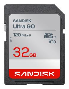 SanDisk Ultra GO SDHC and SDXC UHS-I Card - 32GB 120MB/s