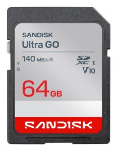 SanDisk Ultra GO SDHC and SDXC UHS-I Card - 64GB 140MB/s