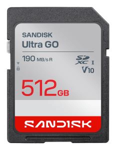 SanDisk Ultra GO SDHC and SDXC UHS-I Card - 512GB 190MB/s