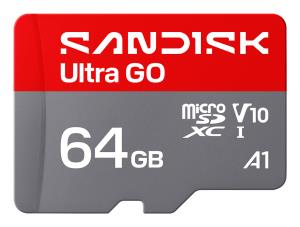 SanDisk Ultra GO microSD UHS-I Card - 64GB 140MB/s R