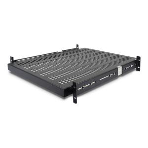Vented Adjustable Depth Sliding Server Rack Cabinet Shelf 19in