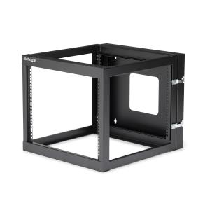 Depth Hinged Open Frame Wall Mount Server Rack 8u 22in