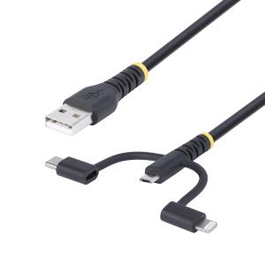 Rugged USB Multi Charging Cable 1m