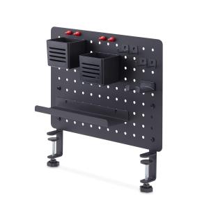 Clamp-on Pegboard Organizer - With Accessories Steel Black