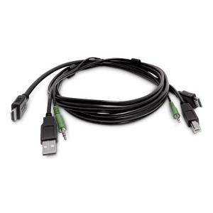 Hdmi KVM Cable, USB 2.0, 3.5mm Audio, Universally Compatible Combo Cable For KVM Switches 1.8m
