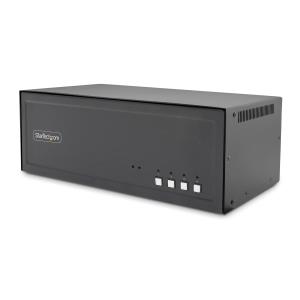 Secure 4-port Quad-monitor KVM Switch, DisplayPort, 4k 30hz, Niap 4.0 Desktop KVM, Metal Housing, Cac Port,