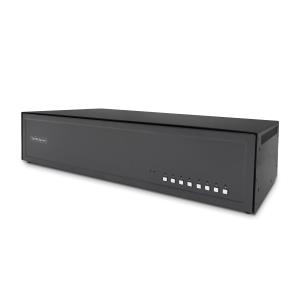 Secure 8-port Dual-monitor KVM Switch, DisplayPort, 4k 30hz, Niap 4.0 Desktop KVM, Metal Housing, Cac Port