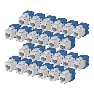 CAT6 Utp Keystone Jack 24-pack 180-degree Toolless White