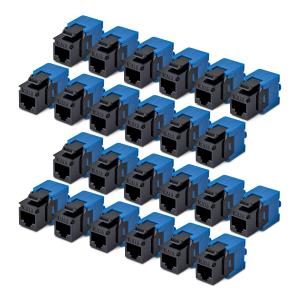 CAT6 Utp Keystone Jack 24-pack 180-degree Toolless Black