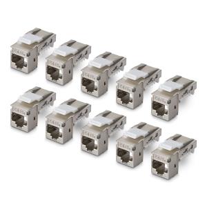 CAT6a Stp Keystone Jack 10-pack 90-degree/toolless/shielded