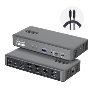 Dual-monitor USB-c Docking Station, 4k 60hz, Hdmi Or DisplayPort, 96w Laptop Charging