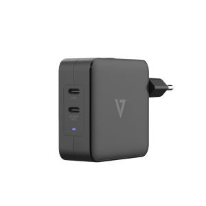Wall Charger 2xUSB-c 65w Pd 3.0 Pps Black - Intl Plugs