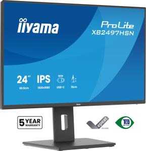 Desktop USB-C Monitor - ProLite XB2497HSN-B1 - 24in - 1920x1080 (FHD) - Black