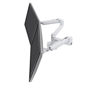 Monitor Mount - LX Dual Side-by-Side Arm - Desk - 2 monitor - Tilt/Pan/Rotate - up to 27in - White