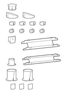 Accessory Spare Parts Kit Lx Pro Desk Skus - Matte Black