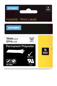 Rhinopro Coloured Label White 19mm