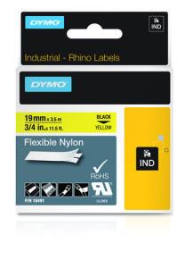 Rhinopro Coloured Label Yellow Flexible 19mm