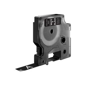 D1 Standard Tape White On Black 12mmx7m