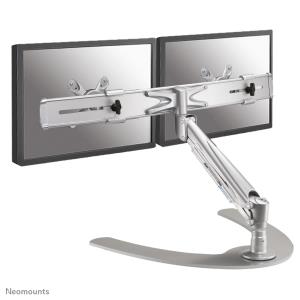 DESK MOUNT DUAL 10-24IN GAS SIL STND.MAX 15KG.VESA75X75TO100X100