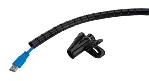 Spiral Cable Wrap 15mm Multiple Cables Black