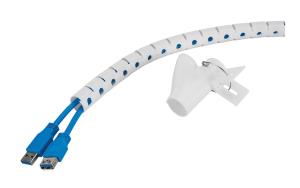 Spiral Cable Wrap 20mm Multiple Cables White