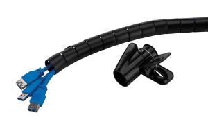 Spiral Cable Wrap 25mm Multiple Cables Black