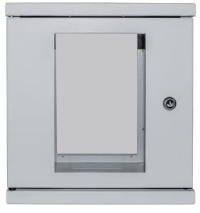 Wallmount Cabinet - 10in - 6U - Assembled - Grey
