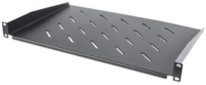 Cantilever Shelf 19in Black 1u 2-point Front Mount 300mm