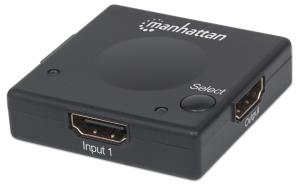 HDMI Switch 1080p 2 Port Automatic Manual Switch Black