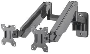 Monitor Mount - Wall - 2 Monitors - Full Motion - 17 To 32in