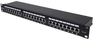 Patch Panel  - 24 Port - CAT6A - 1U - FTP- Black