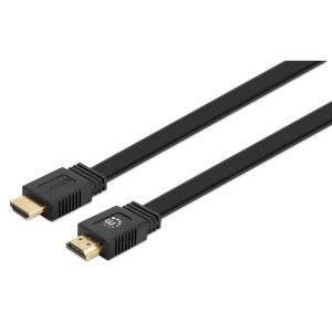 HDMI Cable With Ethernet 15M 4K/60HZ - Flat Male/Male Black