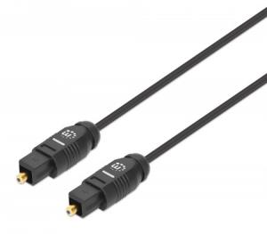 Toslink Digital Optical Audio Cable 2xToslink S/PDIF Male Gold-plated Contacts 5m Black