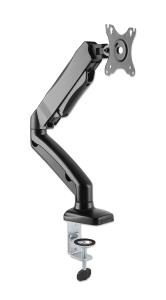 Aluminum Gas Spring Single Monitor Desk Mount Holds One 17in to 32in Monitor up to 9kg