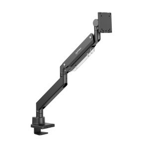 Ultra Heavy-Duty Aluminum Gas Spring Single Monitor Desk Mount with USB Ports 17in to 57in Monitor up to 27kg