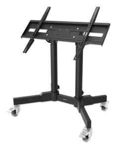 TV Cart - 1 TV - Height-Adjustable - 23 to 70in - Black