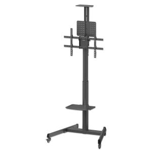 TV Cart - 1 TV - Tilt/Height-Adjustable - 37 to 86in - Black