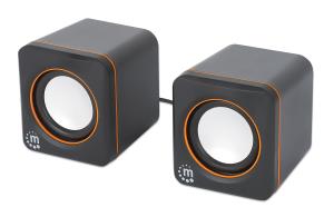 Stereo Computer Speakers - 2600 Series - USB - Black/Orange