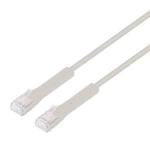 FlexiBoot Slim Network Patch Cable - CAT6a - F/FTP - 1m - Gray