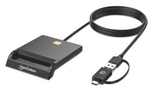 Smart Card Reader with USB-C / USB-A Combo Connector
