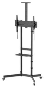 TV Cart - 1 TV - Tilt/Height-Adjustable - 37 to 70in - Black