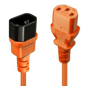 Extension Cable Iec - C14 To Iec C13 - 1m - Orange