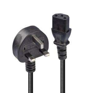 Mains Power Cable - 3 Pin Plug To Iec C13 - 1m Uk