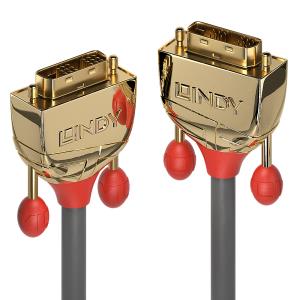 Cable - DVI-d Single Link Male To Male - Goldline - 20m - Grey